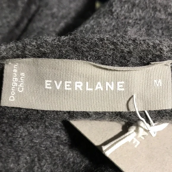 Everlane Cozy Stretch Crop Tank Top Ribbed Wool/Yak/Nylon Dark Grey M NWT - Picture 8 of 12